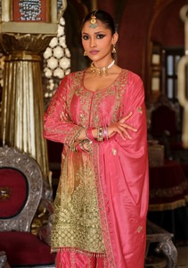 Chinon attrayant avec impression numérique et broderie travail Salwar costume fabricant et fournisseur de Surat au taux le plus bas - Product Image 6