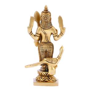 Murugan Idol Laiton Seigneur Murugan Statue Karthikeyan Idol Murugan Silai Laiton 12.7 CM Hauteur Laiton Couleur Or 1 Pièce, Religieux - Product Image 5