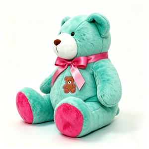 Conejo de peluche personalizado con lazo rosa y oso bordado de 51cm-99cm para edades de 3 años en adelante - Product Image 3