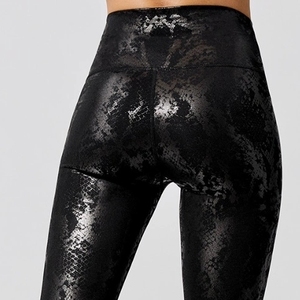 2025 High Quality Womens High Waist Yoga Pants with Custom Logo Solid Gym Leggings Wholesale Fitness Activewear - Product Image 2