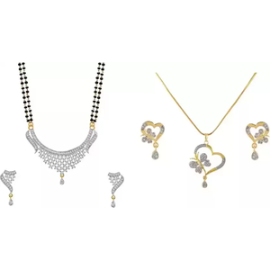 Pendentif en diamant prêt pour le mariage, modèle Mangal ou BH - Product Image 1
