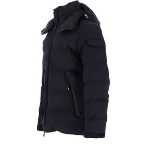 OEM Wholesale Casual Street Winter <b>Detachable</b> Hood Puffer Coat Custom Waterproof Cotton Canvas Front Logo Puffer Jacket for Men - Product Image 2