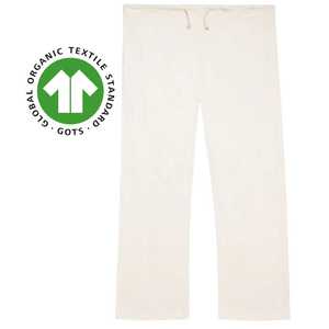 กางเกงเลานจ์ผ้าฝ้ายออแกนิกของผู้หญิงเสื้อเจอร์ซีย์5.4ออนซ์ใส่สบายปรับได้เอวและตรง - Product Image 2