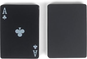 Cartes à jouer noires en feuille d'aluminium personnalisées, impression lisse imperméable, vente en gros, papier à cœur bleu 300 g/m², cartes à jouer de poker personnalisées - Product Image 4