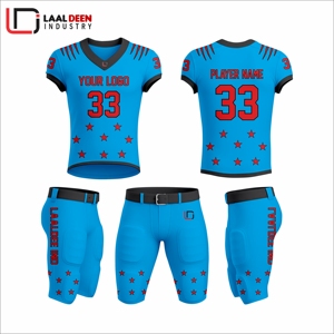 Uniforme de football américain professionnel personnalisé de haute qualité ensemble respirant à séchage rapide vente de nom d'équipe avec logo de club léopard - Product Image 3