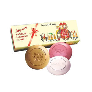 Mysore Boîte cadeau de savons de bain de luxe Sandale Jasmine et Rose Savon en barre de parfum naturel pour une peau douce et lisse Vente en gros - Product Image 1