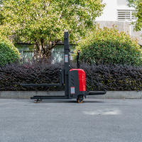 Chariot élévateur électrique à plateforme de 1,5 tonne pour entrepôts logistiques, chariot élévateur hydraulique à double levage pour la manutention des matériaux