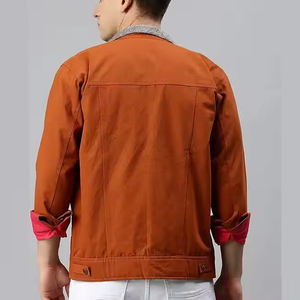 Nuevo diseño de chaqueta de mezclilla de color personalizado para hombre, cierre de cremallera, impermeable, transpirable, Otoño Invierno, ajuste Regular de marca - Product Image 3