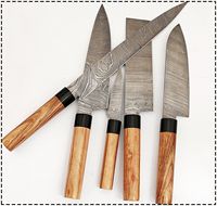 Juego de Cuchillos de Chef de Acero Inoxidable con Alto Contenido de Carbono de Primera Calidad, Estilo Moderno, Ecológico, Disponible en Stock, Embalaje Personalizable