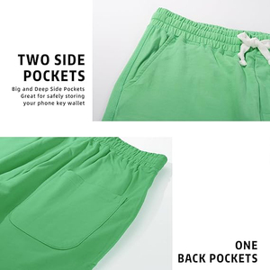Pantalones cortos de forro polar para hombre, de algodón suave, corte relajado, cintura elástica, estilo casual, para calle, gimnasio, descanso, moda - Product Image 5