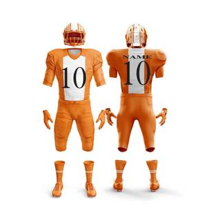 Uniforme de football américain avec logo personnalisé imprimé, fabriqué en usine, respirant, manches courtes, de grande taille - Product Image 2