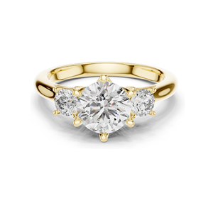 แหวนหมั้นเพชรแล็บ 1.80 กะรัต ทรงกลมเจียระไนแบบบริลเลียนท์ CVD  ทอง 10KT, 14KT, 18KT และเงิน 925 สีโรสโกลด์ สีเหลือง - Product Image 3