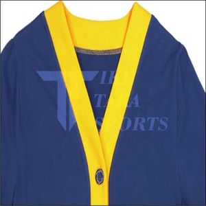 Femmes décontracté automne hiver tricoté Cardigans Sororités Collection Patchwork chandails broderie décoration bandes dorées - Product Image 2