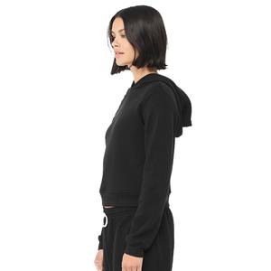 เสื้อฮู้ดครอปผู้หญิงแบบออร์แกนิค สีดำ - Product Image 4