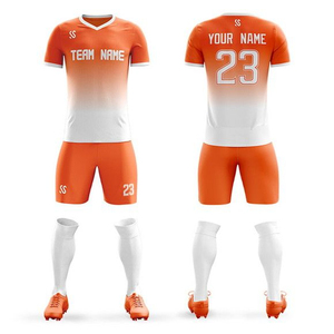 Conjunto Completo de Uniforme de Fútbol para Hombre, Personalizado, 100% Poliéster, Transpirable, de Secado Rápido, Antibacteriano, Cuello Alto, para Béisbol y Sóftbol - Product Image 3