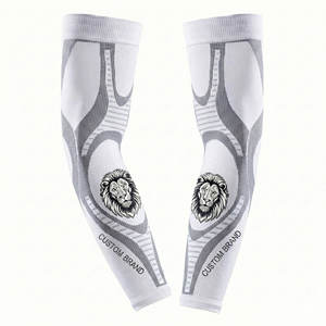 Manchons de compression tactiques personnalisés avec logo de marque, design unique, respirants, protection UV, pour le basketball, la course à pied, le bras et le coude. - Product Image 2