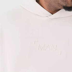 Último estilo Nueva llegada Color sólido Hombres Sudaderas con capucha en relieve Algodón Venta al por mayor Precio razonable Hombres Sudaderas con capucha en relieve - Product Image 4