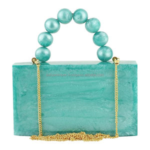 กระเป๋าคลัทช์มือสำหรับงานปาร์ตี้ทำจากเรซินหินอ่อนลายเรขาคณิตดีไซน์เนอร์แฟชั่น - Product Image 1