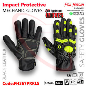 Guantes mecánicos de protección de alta calidad antiimpacto Guantes industriales de seguridad en cuero de vaca con máxima protección - Product Image 5