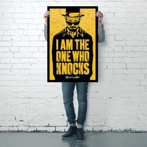 Póster Moderno de Breaking Bad 'I Am the One for Who Knocks' con Marco Negro para Decoración de Pared - Product Image 3