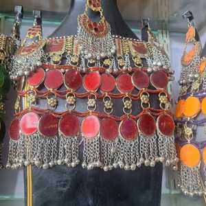 Traditional Style Afghan Necklace Earrings Set Hot Selling New Antique <b>Jewelry</b> <b>Handmade</b> Necklaces Earrings <b>Jewelry</b> Sets - Product Image 1