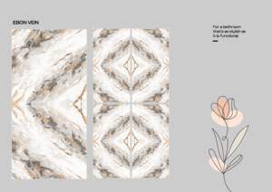 Azulejos de Porcelana de Diseño de Lujo de 600x1200 mm, Azulejos de Pared y Piso Antibacterianos de Gran Formato Brillante para Interiores de Villas - Product Image 4