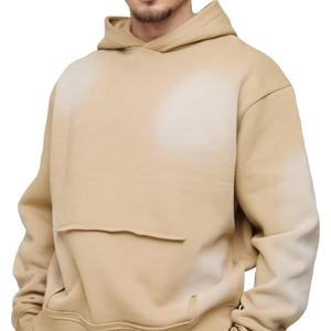 Nouveau design de survêtement évasé, lavage à l'acide, 100% coton, poids lourd, survêtement à capuche et pantalon de jogging empilé pour hommes - Product Image 5