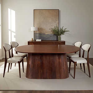 โต๊ะรับประทานอาหารไม้เนื้อแข็ง6-8ที่นั่งแบบโมเดิร์นของโนแลนสำหรับอพาร์ทเมนต์และโรงแรม - Product Image 1