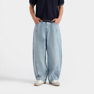 Nuevos Pantalones Vaqueros de Moda para Hombre, Jeans Delgados de Mezclilla Azul Claro, Estilo Urbano Deportivo, Suministro Directo de Fábrica - Product Image 1