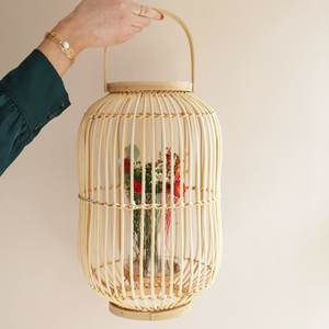 Cheapest Price <b>Rattan</b> Lantern Home <b>Decoration</b> New Trend Woven <b>Rattan</b> Candle Holder Made in Vietnam - Product Image 5