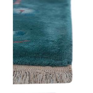 Tapis en laine noués à la main Aalam Green, motif floral classique, coton biologique, design rectangulaire pour couloir, usage domestique - Pae-5796 - Jaipur Rugs US - Product Image 4