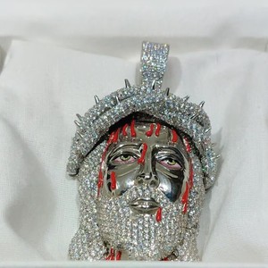 Colgante de diamante con corte de Jesús certificado IGI para hombre, plata 925 con estilo hip-hop helado, abalorio personalizado chapado en oro para fiestas - Product Image 5