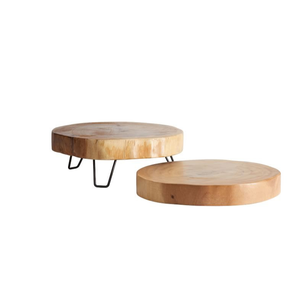 Tabla de servir redonda de acacia de alta calidad mayorista en bandeja de plato grueso charcutería para cocina hecha en Vietnam - Product Image 2