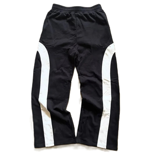 กางเกงสเวตเตอร์ผ้าแคนวาสของผู้ชายน้ำหนักเบาแห้งเร็วเป็นมิตรกับสิ่งแวดล้อมออกแบบได้เองลายกราฟิกพัฟแนวสตรีทเสื้อกางเกงบาน - Product Image 2