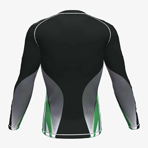 New Arrival Spandex/Polyester Breathable Heat-Transfer <b>Printed</b> High Quality Custom Design long Sleeve Rash Guard for Men BJJ - Product Image 5