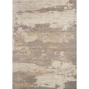 Alfombra de Lana Anudada a Mano Entropy Beige y Marrón 9x12, Diseño Abstracto Boho para Entrada de Casa, Pasillo Rectangular, Nuevo Modelo Reb-1494 - Product Image 1