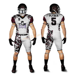 Maillot de football américain par sublimation vêtements d'équipe personnalisés matériel de broderie vêtements de sport en sergé jeunesse adulte de haute qualité - Product Image 1