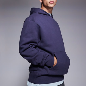 Sweat à capuche unisexe surdimensionné en molleton épais 100 % coton, imprimé sur mesure, à épaules tombantes, modèle OEM 2026 - Product Image 2