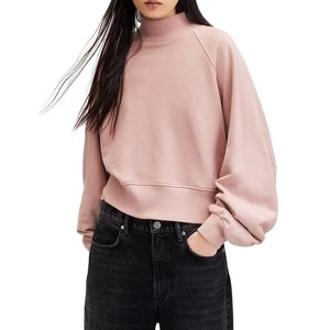 Heavy <b>Fleece</b> Long Oversized Mockneck Sweatshirt <b>Women</b> Warm Eco-friendly Cotton Soft Relaxed Winter Autumn Casual Front logo - Product Image 4
