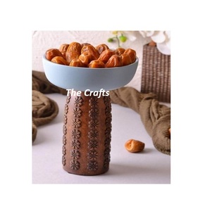 Bol de Servir de Acero Inoxidable con Base de Madera, Diseño Exclusivo, Color Plateado, de la Mejor Calidad, para Aperitivos y Chocolate - Product Image 6