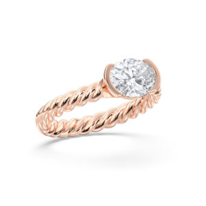 Bague de fiançailles en diamant Moissanite rond 2.00 carats de qualité supérieure Star Dust en or massif 925 argent sterling pour femme - Product Image 2