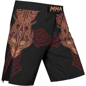 Pantalones Cortos de MMA de Cintura Alta Elástica, Estampado por Sublimación, Patrón Sólido, Transpirables, de Secado Rápido, Personalizables, Estilo Urbano - Product Image 2
