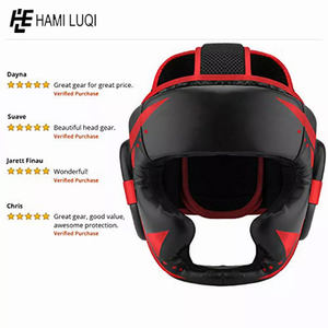 Haute Qualité Premium Cuir Véritable Logo Personnalisé et Impression Muay Thai Formation Head Guard - Product Image 5