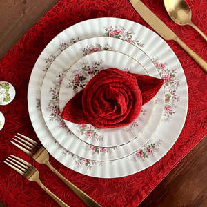 Sets de table brodés personnalisés en coton et lin 100 % pur de haute qualité pour la décoration de la maison et de la salle à manger - Product Image 5