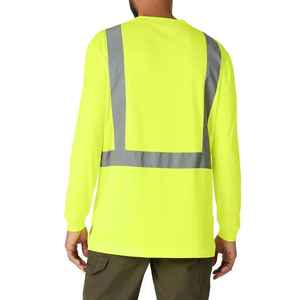 Camisa reflectante de alta visibilidad personalizada de estilo 2025, camisa reflectante personalizada de seguridad de manga completa para exteriores para hombres - Product Image 2