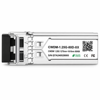 Module émetteur-récepteur optique CWDM-18 80 km, module SFP CWDM à fibre monomode pour la communication réseau à très longue distance