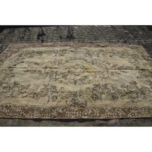 พรมปูพื้นสไตล์ตุรกีวินเทจขนาดใหญ่5.4 x 9.7ft แบบคลาสสิกสีเบจสีน้ำตาลปะต่อวัสดุขนสัตว์ด้านหลังสำหรับห้องนอนห้องโถง - Product Image 4