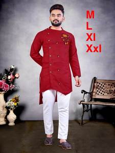 Nouveau style et nouveau modèle Kurta pour hommes avec travail manuel lourd par l'exportateur en gros Fabzone - Product Image 3