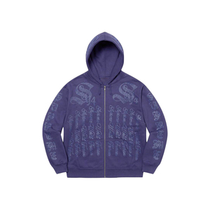 Veste polaire fonctionnelle personnalisée Rivet strass French Terry 100% coton hiver sweat à capuche zippé - Product Image 1