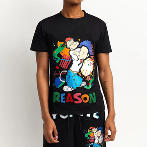 เสื้อยืดผู้ชายลายพิมพ์ถักนิตติ้งผ้าฝ้าย 100% ดีไซน์ใหม่ไม่ซ้ำใคร ขายดี สวมใส่สบาย ระบายอากาศดี สไตล์สตรีทแวร์ - Product Image 3